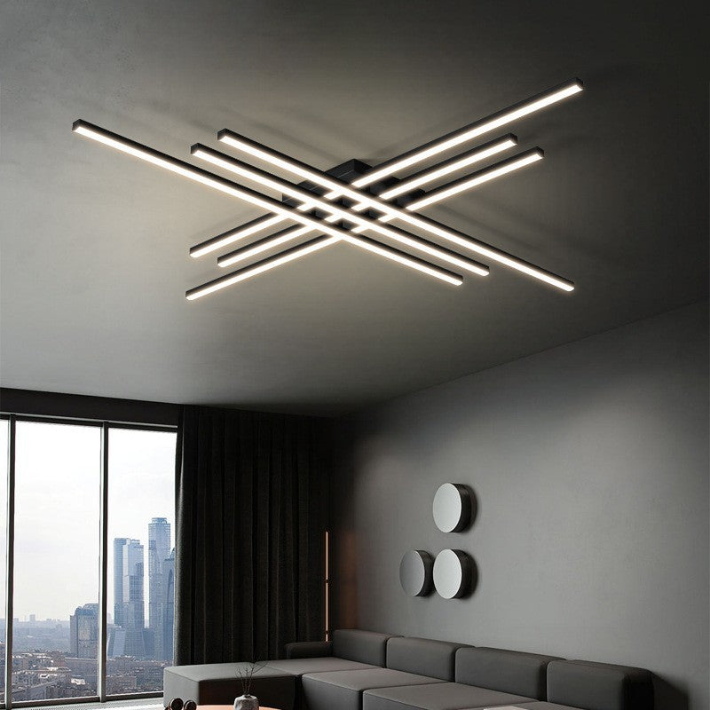 Moderne lineare 4-Kopf LED-Deckenleuchte (dimmbar, Weiß oder Schwarz)