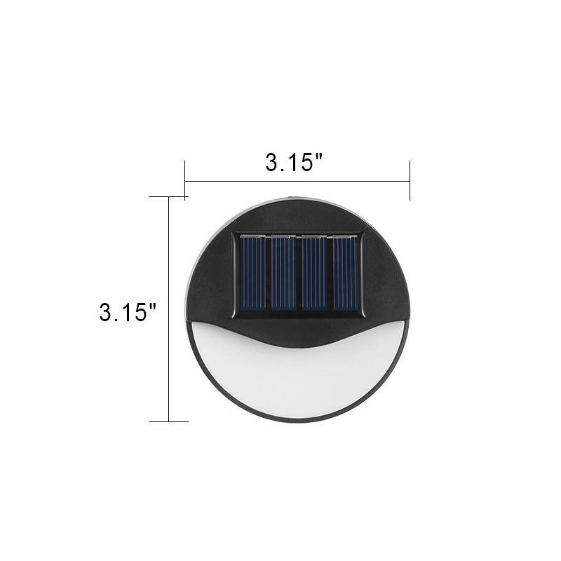 Runde/Quadratische LED-Solar-Terrassentreppenleuchte, wasserdicht, mit Solarbetrieb, wasserdicht