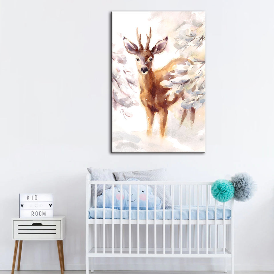 Junges, elegantes Reh – Leinwandbild