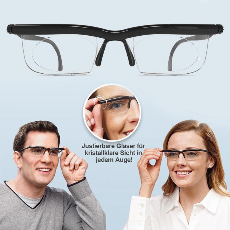 Karnz | Einstellbare Fokus-Brille | Variabler Dioptrien-Bereich (-6,0 bis +3,0) | Unisex | Dual-Lens-Technologie für Nah- & Fernsicht | Robuster Flex-Rahmen