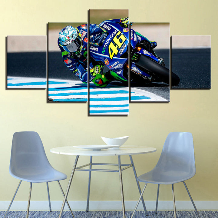 Motorradrennen - Leinwand Wandkunst Gemälde