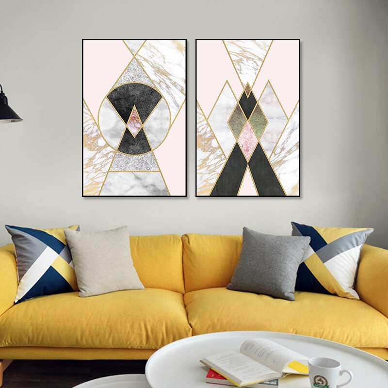 POP Pink Marble - Leinwand Wandkunst Gemälde
