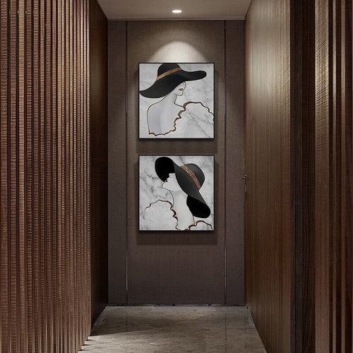 Fashionista - Leinwand Wandkunst Malerei