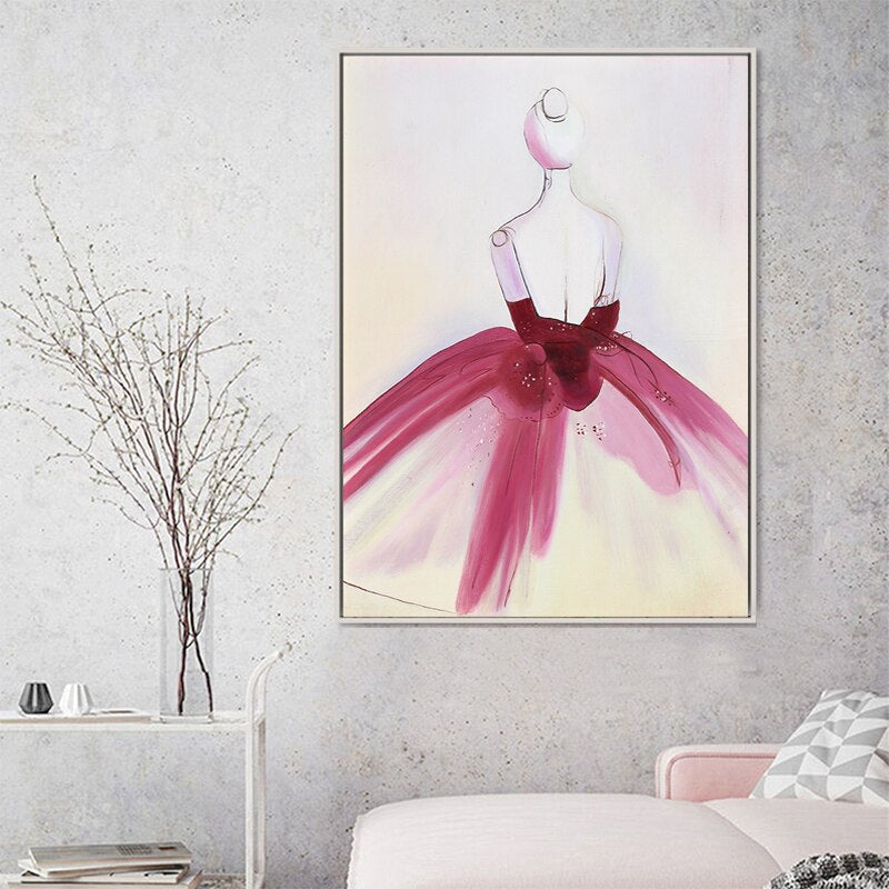 Aquarell-Wandbild „Schönes Kleid“ – Leinwandbild