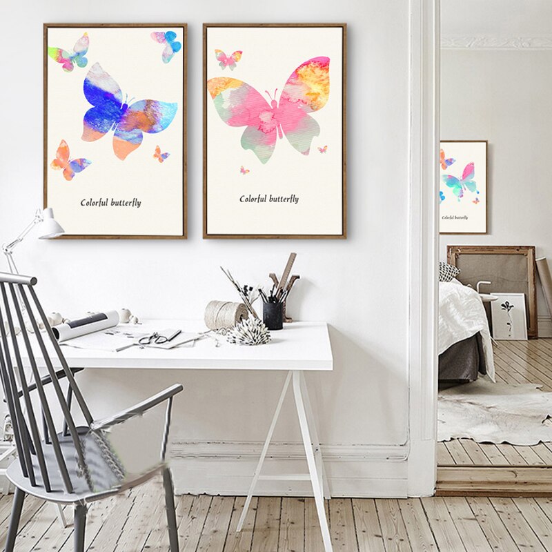 Aquarell-Schmetterling – Leinwandbild