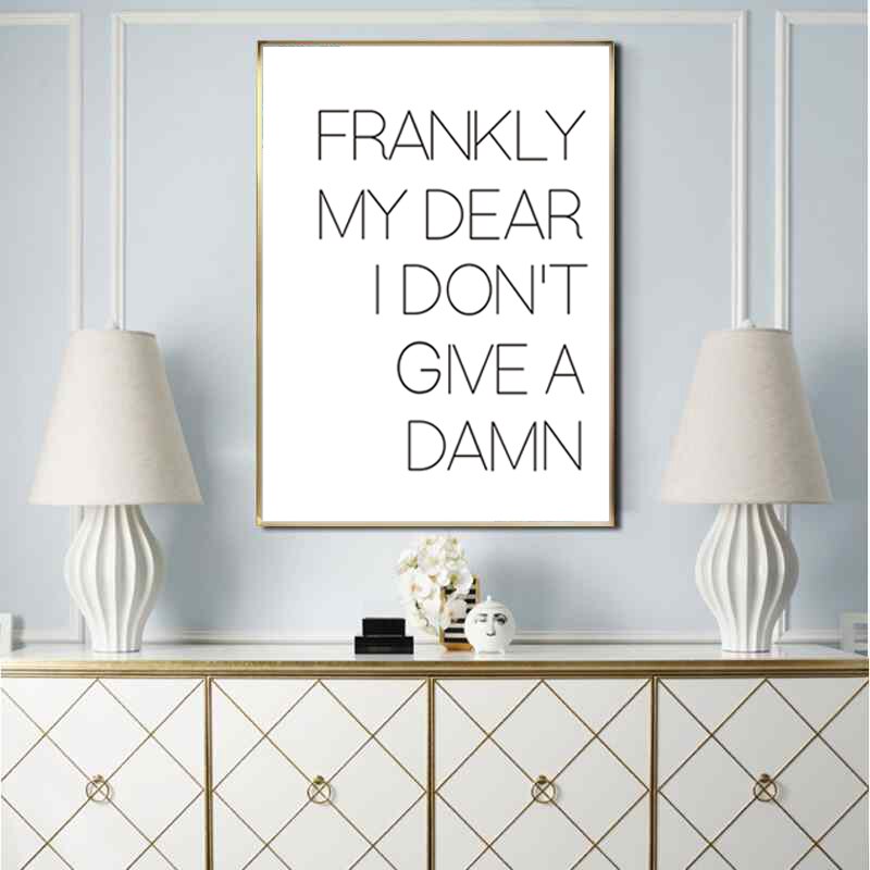 Don't Give A Damn - Leinwand Wandkunst Malerei