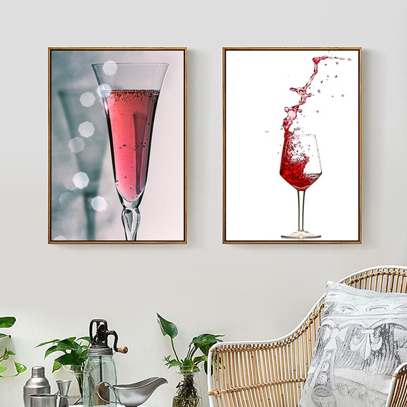Aber zuerst Wein Rotwein - Leinwand Wandkunst Malerei