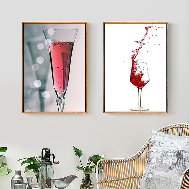 Aber zuerst Wein Rotwein - Leinwand Wandkunst Malerei
