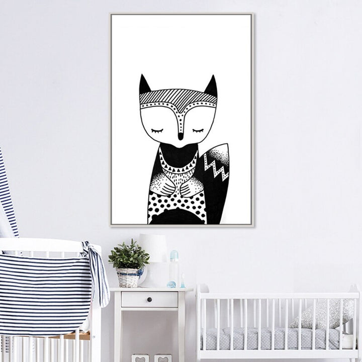 Waldbär, Fuchs, Katze – Leinwandbild