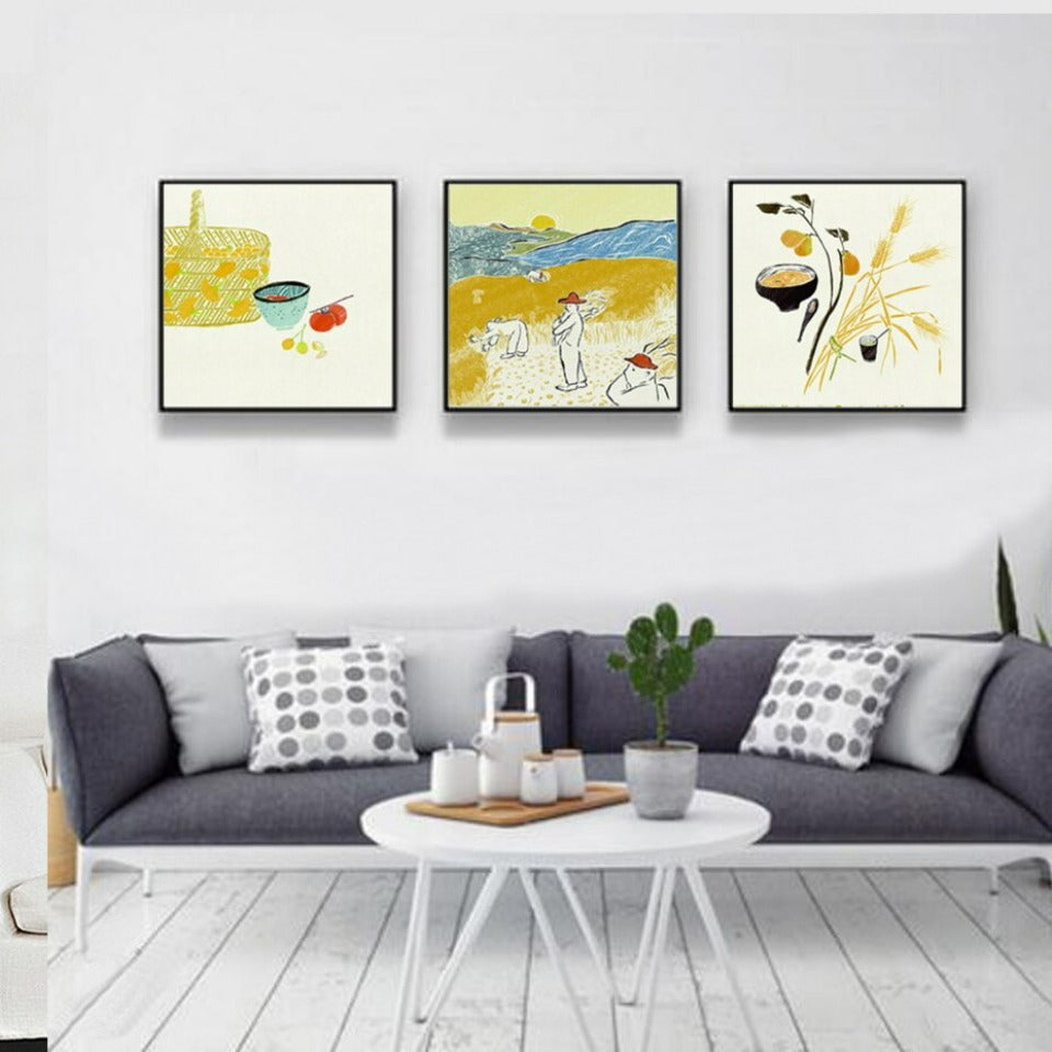 Chinesische Solarperioden-Canvas-Wandkunstgemälde
