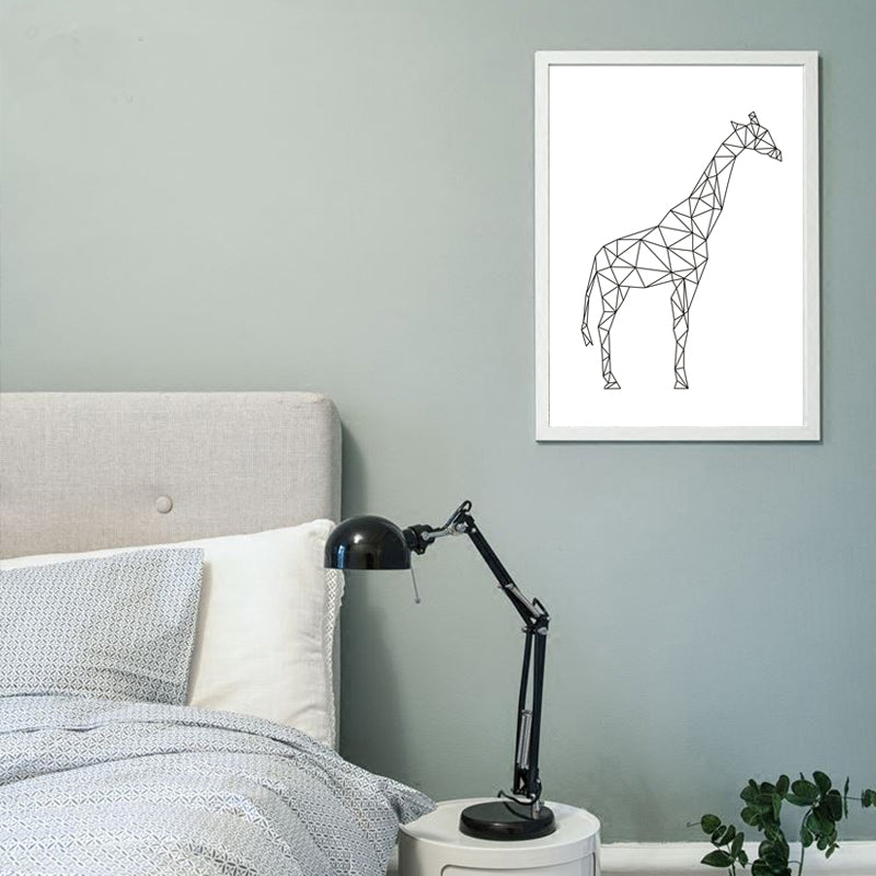 Minimalistische Giraffengeometrie - Leinwanddruck