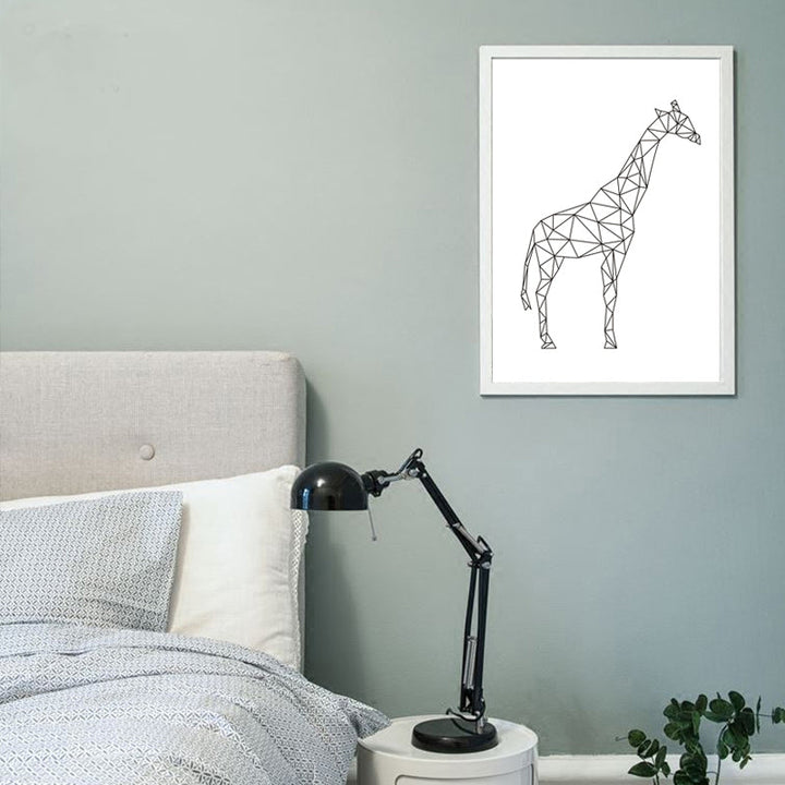 Minimalistische Giraffengeometrie - Leinwanddruck