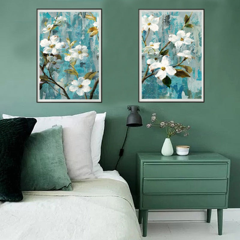 Apple White Flower Bilder - Leinwand Wandkunst Malerei