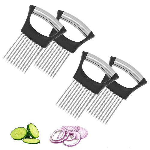 Edelstahl Zwiebel Cutter Halter, Lebensmittel Schneider Assistent Tomatenschneider Halter | Karnz