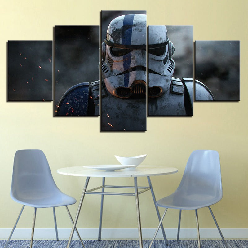 Stormtrooper Star Wars – 5-teiliges Leinwandbild – Hochauflösender Druck