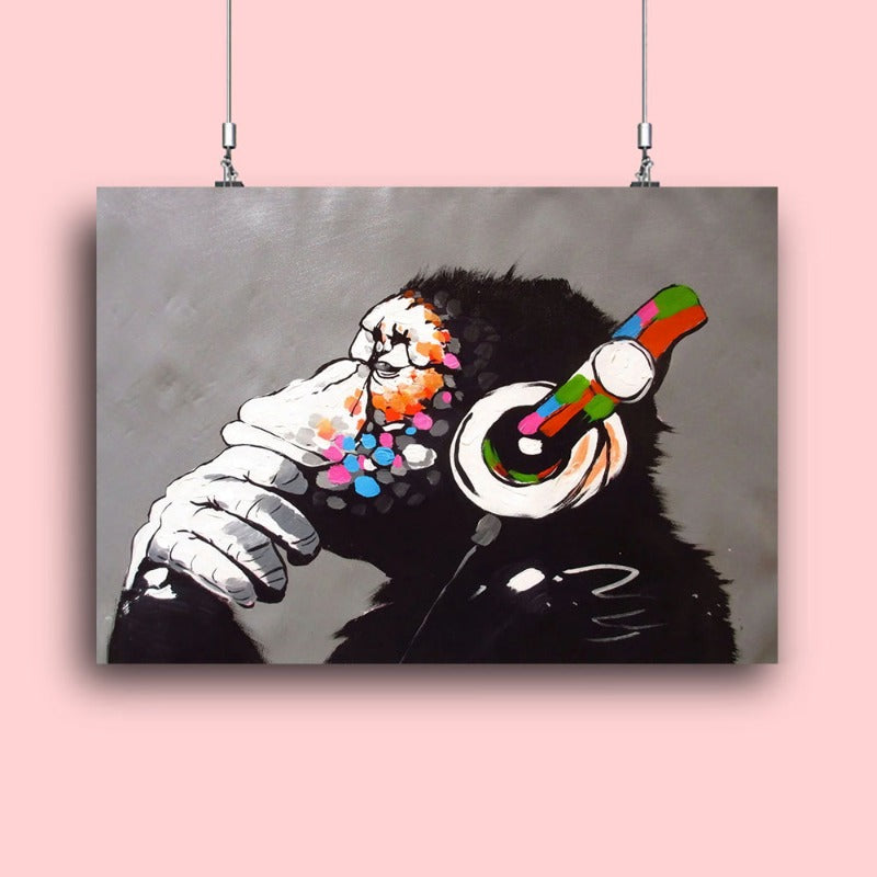 Musikalischer Affe – Leinwandbild