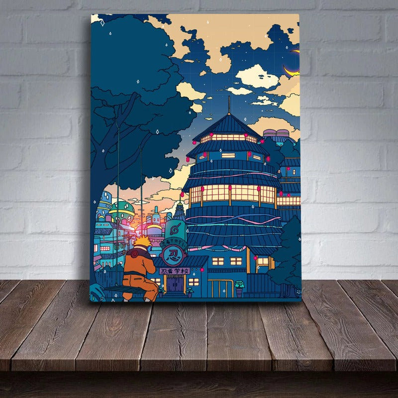 Anima Buildings - Leinwand Wandkunst Malerei