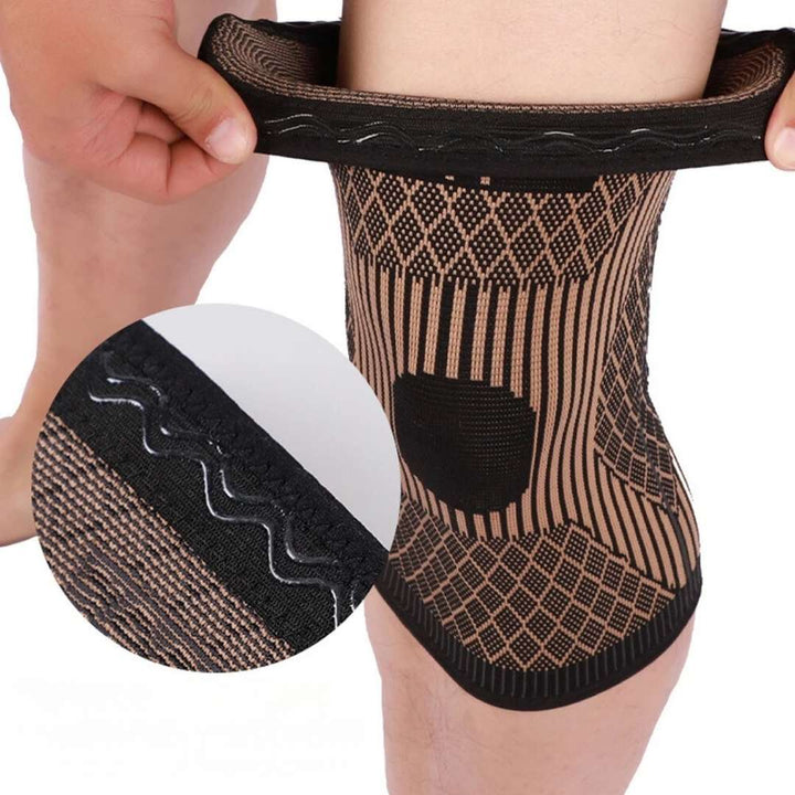 CopperFlex Knee Compression Sleeve | zur Schmerzlinderung - Unterstützung - Mobilität - perfekt für Athleten, Arthritis, Senioren und Verletzungsrehabilitation Karnz
