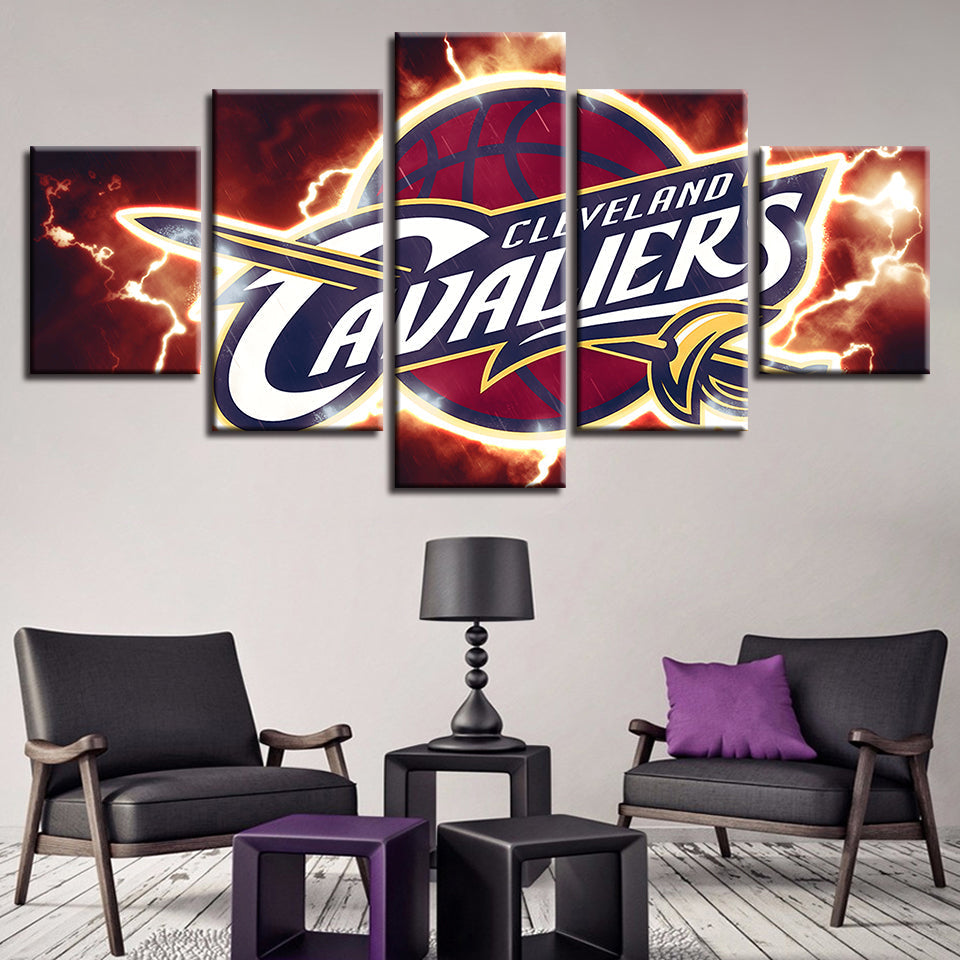 Cleveland Cavaliers 5 Teile - Leinwand Wandkunst Malerei