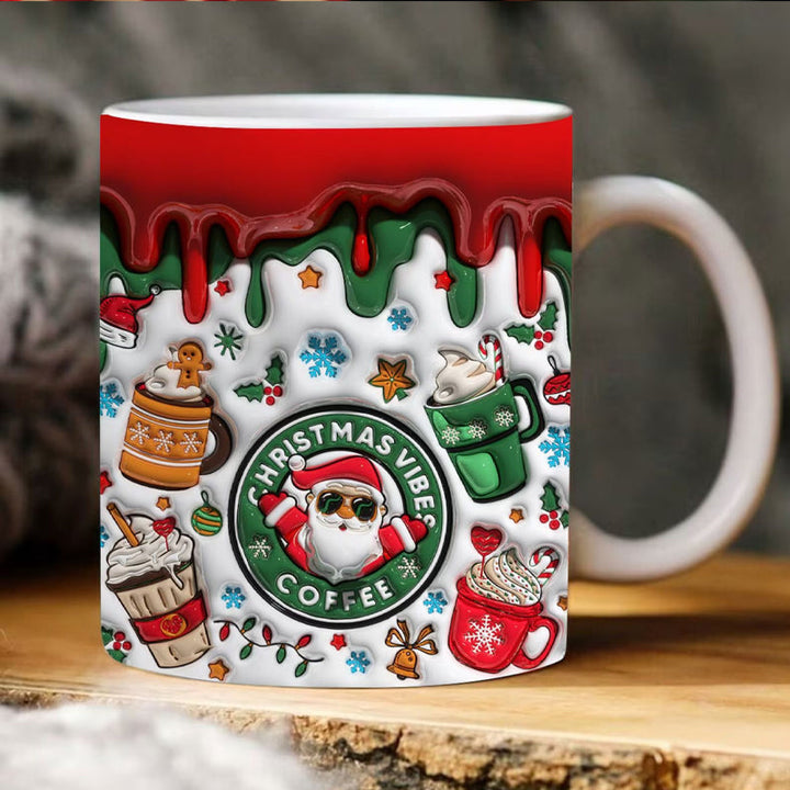 3D Weihnachten Aufgeblasene Tassenhülle | Karnz