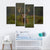 4-teilige Kuriositäten Reh unter Farnen - Leinwand Wandkunst Gemälde