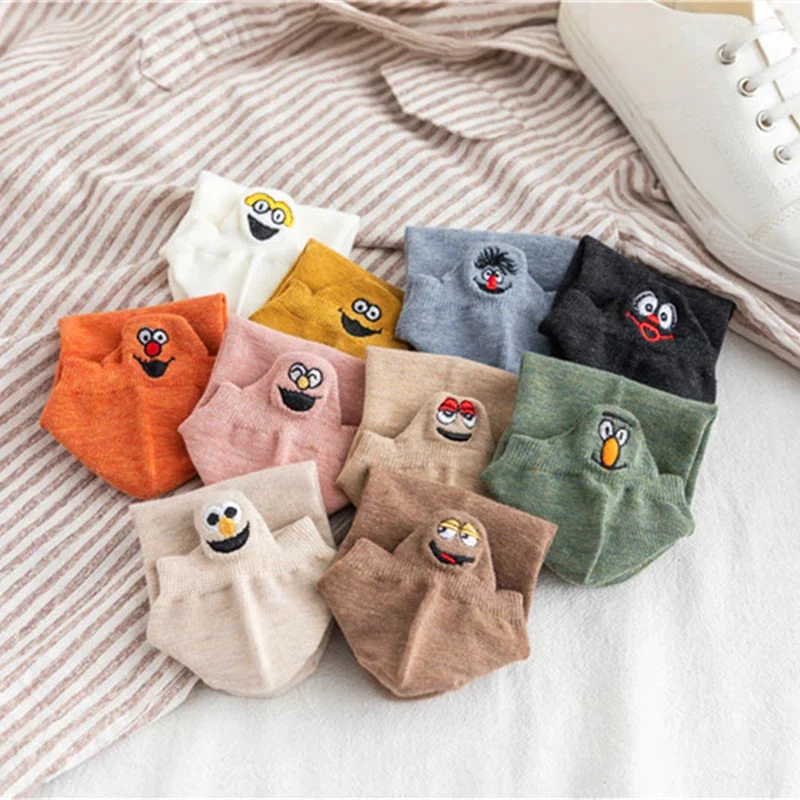 Bestickte Socken mit Sesamstraßenmotiv (10 Paar)