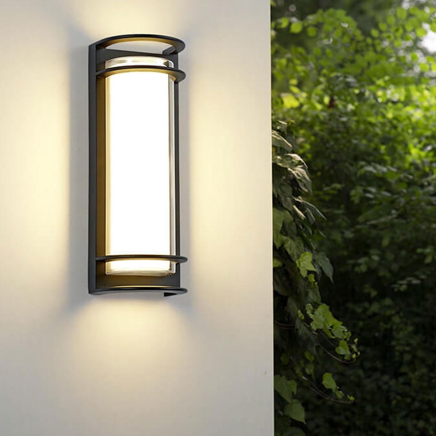 Moderne, wasserdichte LED-Gartenwandleuchte für Säulenmontage