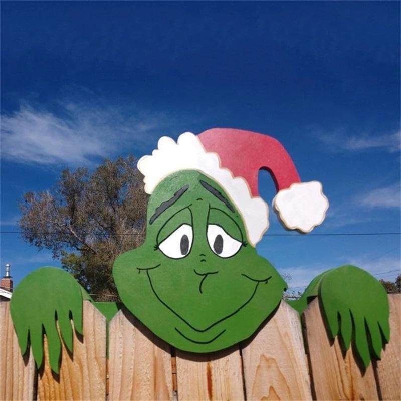 Weihnachtlich dekorierte Zaunverzierung | Karnz