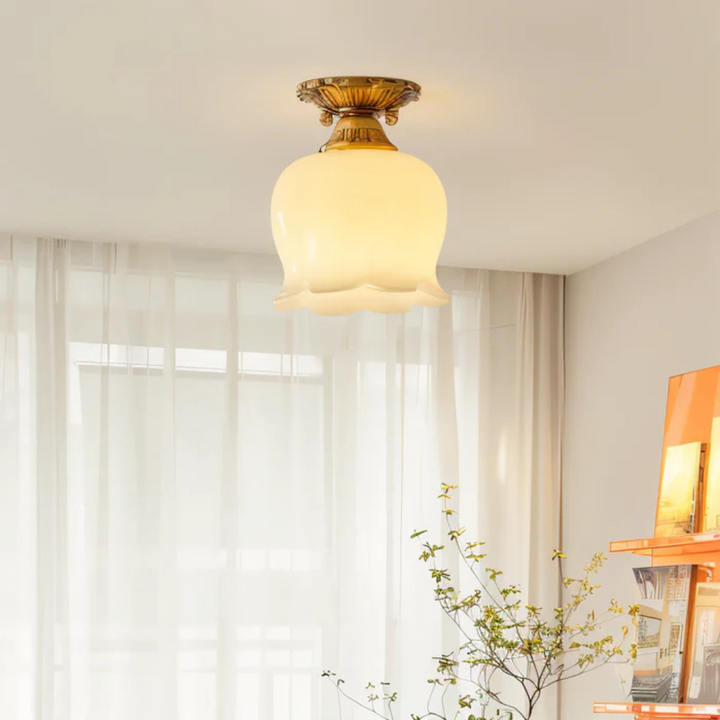 Karnz | Vintage Deckenlampe in Blumenform