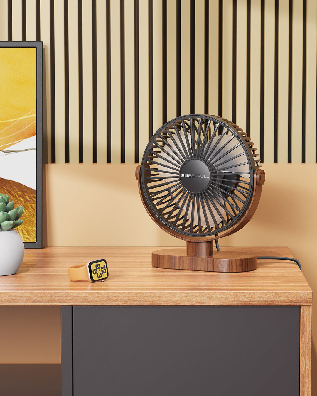 6,5 Zoll USB Kleiner Tischventilator für Zuhause Büro Auto Outdoor Reisen | Karnz