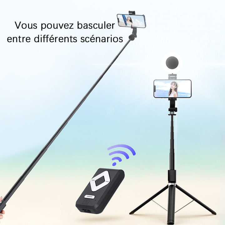Selfie-Stick mit LED-Fülllicht | Karnz