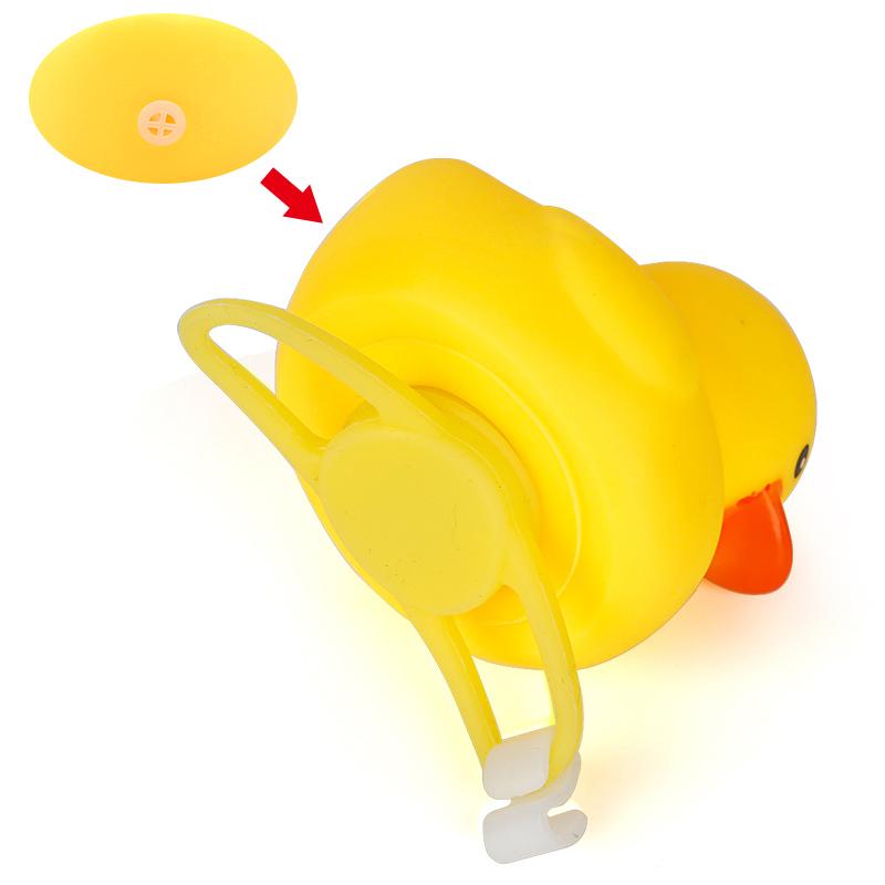 Kleine gelbe Fahrradklingel in Entenform