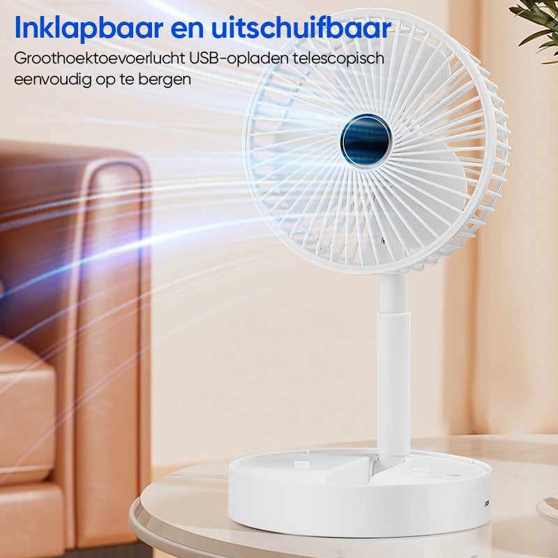 Portae Rechargeae Teleskope-Ventilator mit geräuscharmem Design und einstellbarer Höhe