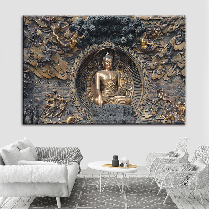 Mahavira Friedlich - Leinwand Wandkunst Gemälde