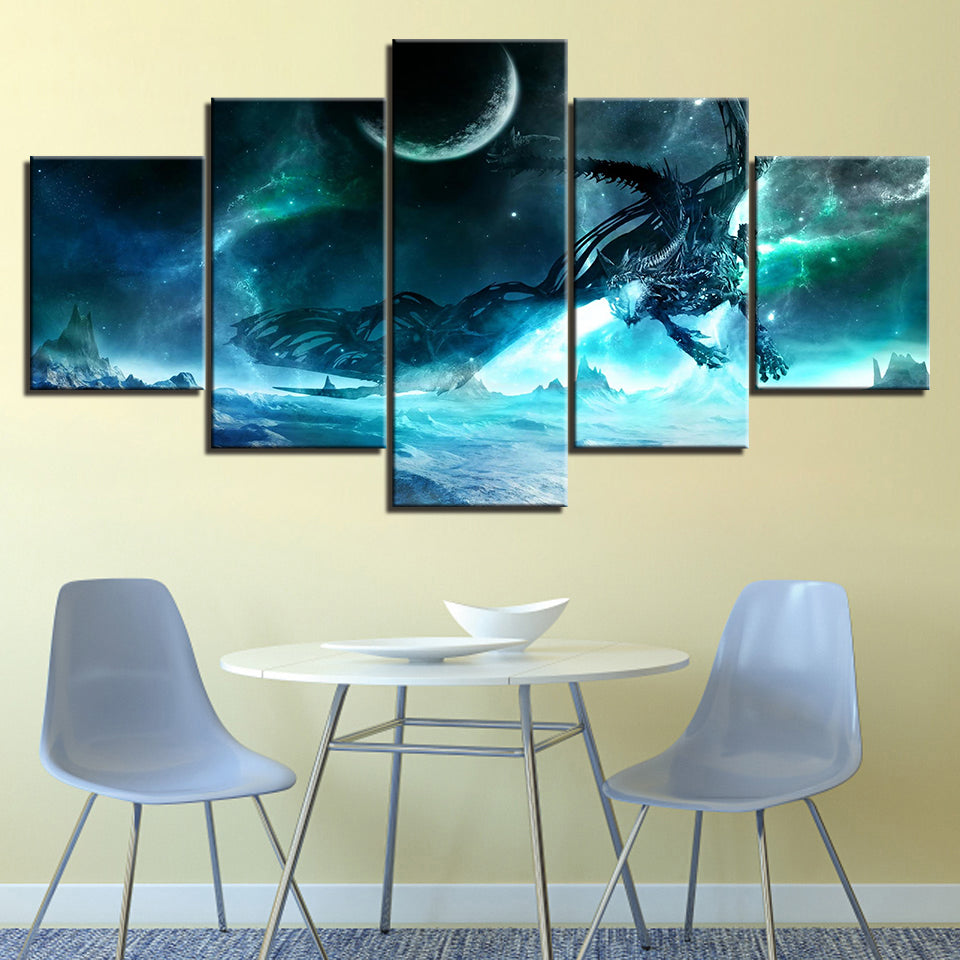Nachtgalaxie-Kreatur - Leinwandbild