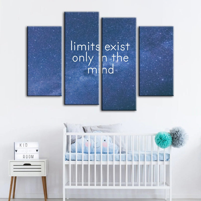 4-teilige Galaxy Motivation - Leinwand Wandkunst Malerei