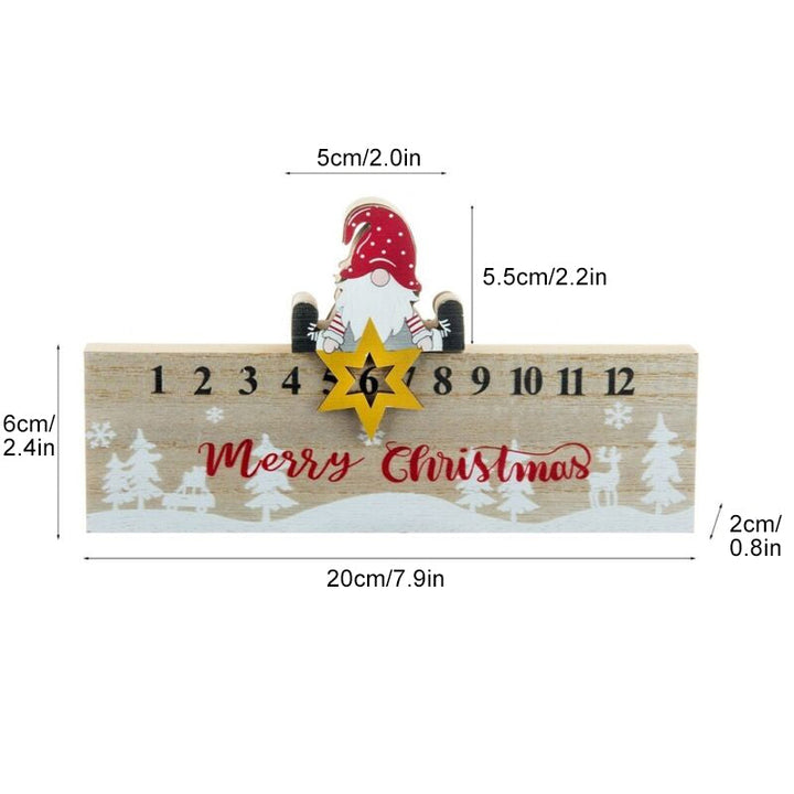 Frohe Weihnachten Holz Mobile Weihnachtsmann Kalender Ornament | Karnz