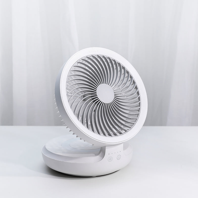 Wiederaufladbarer zusammenklappbarer Tischventilator, mit vier Modi, Nachtlicht und verstellbarem Winkel, für Studium, Schlaf, Arbeit und im Freien | Karnz