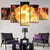 Clemson Tigers 5 Stück - Canvas Wand Kunst Gemälde