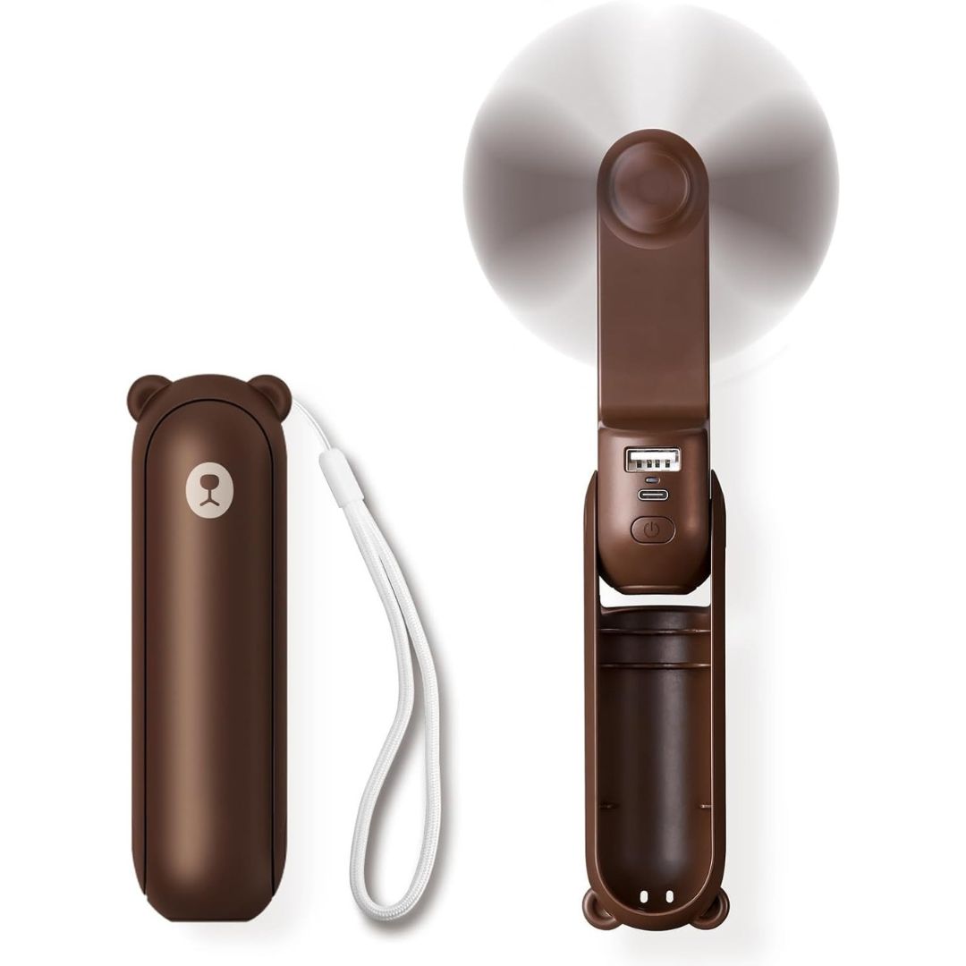 3 In 1 Handheld Mini Ventilator | USB Wiederaufladbar, Faltbares Design & Ideal für Reisen, Camping und Outdoor-Aktivitäten | Karnz