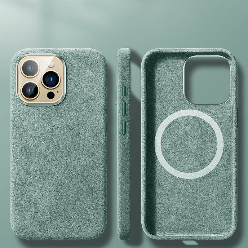 Italienisches Alcantara-Magnetcase für Iphone