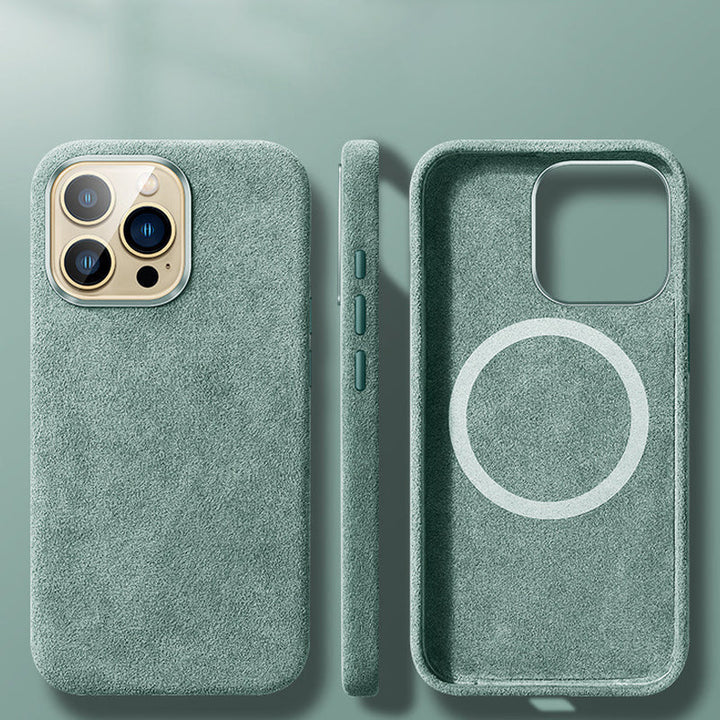 Italienisches Alcantara-Magnetcase für Iphone