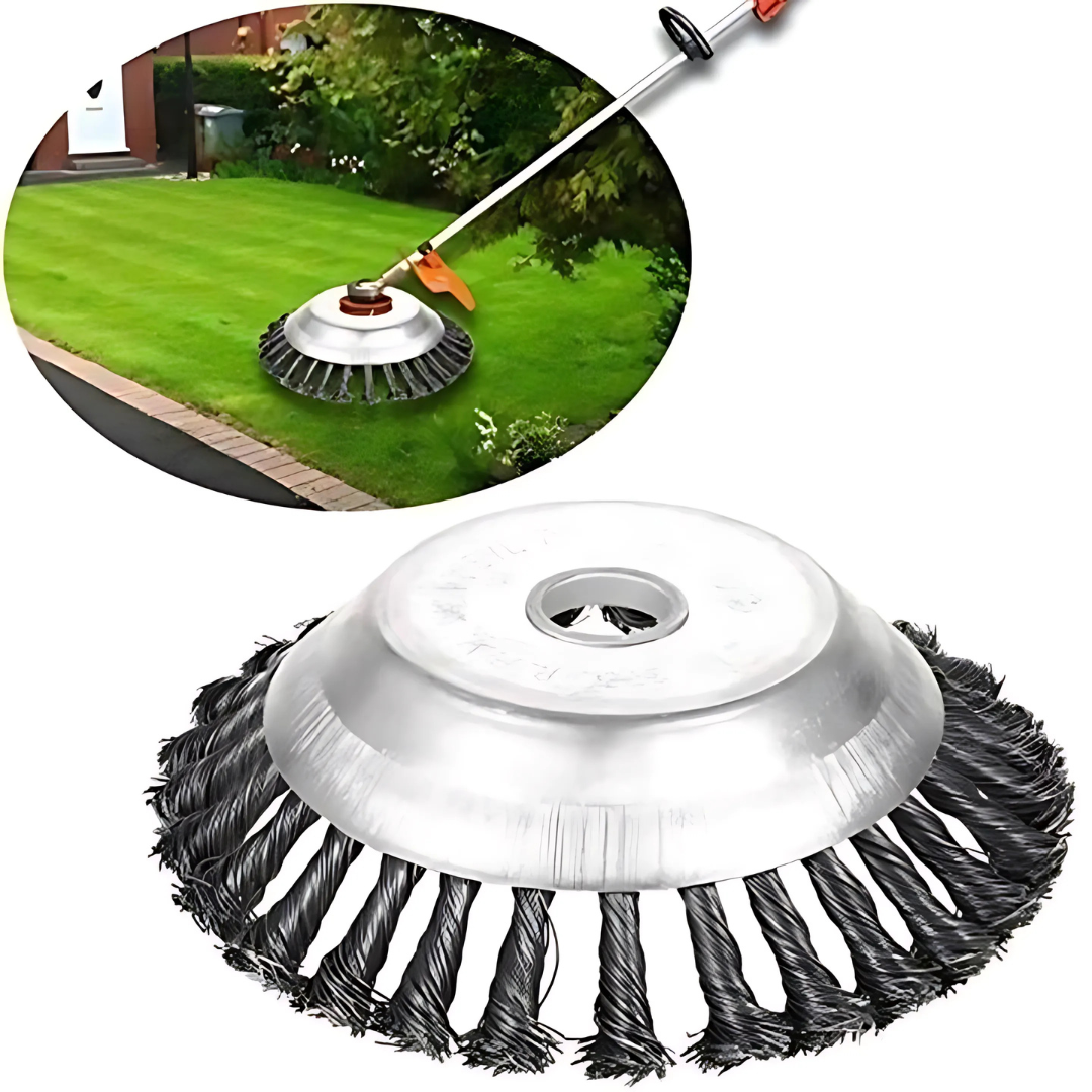 GrassCut TurboHead – Universelle 6-Klingen Unkrautbürste für Trimmer | Karnz