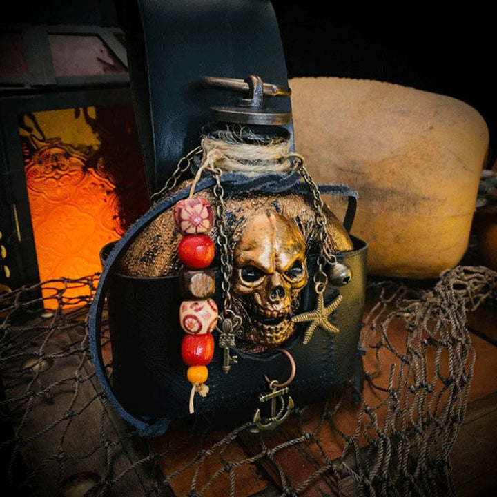 Skull Pirate Rum Flasche aus Harz | Karnz