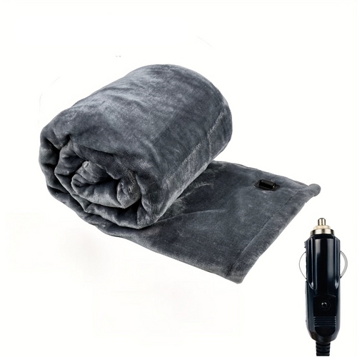 12V beheizte Auto-Decke - Weiche Fleece-Decke mit Überhitzungsschutz für Auto und Camping | Karnz