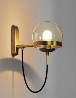 Elegante Retro Wand Glas Ball Lampe | Karnz