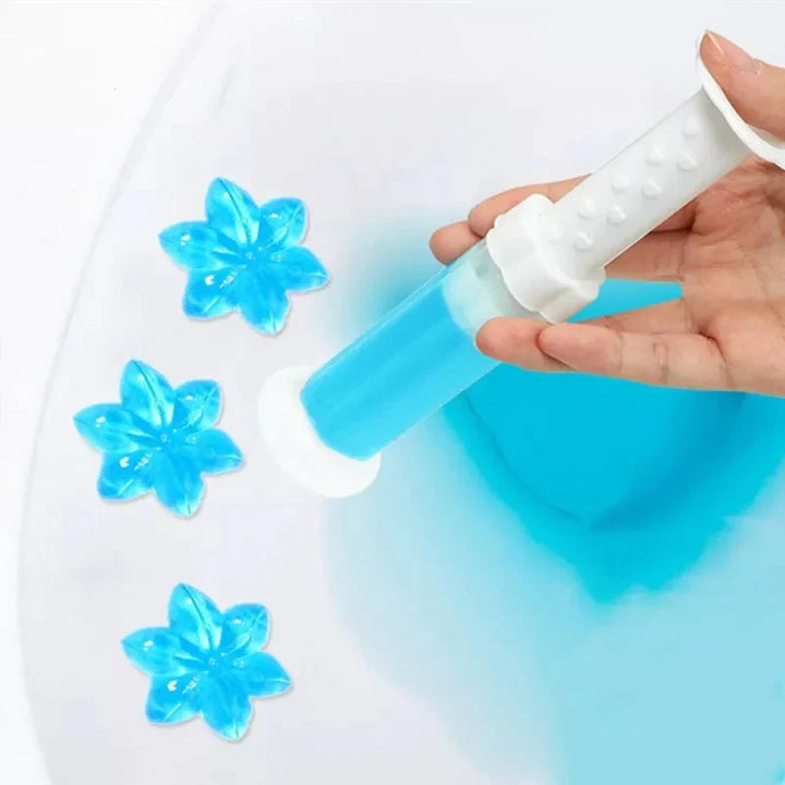 Toilettengelhänger Reiniger Gel Blumenstempel Karnz