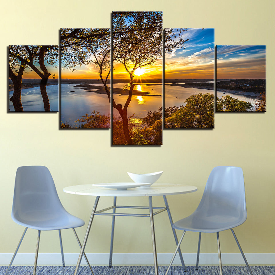 Beruhigende Natur - Leinwand Wandkunst Malerei