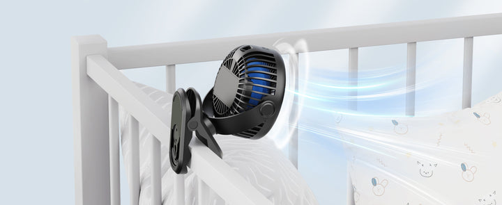 Tragbarer Clip-On Ventilator - Batteriebetriebener Kinderwagenventilator | Karnz