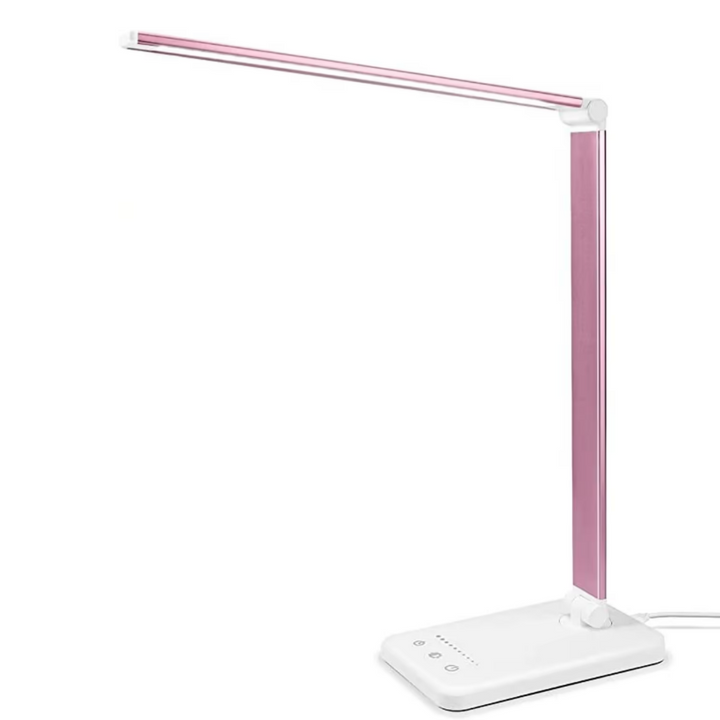 LED-Tae-Lampe mit USB-Ladeanschluss – 5 Lichteinstellungen und Dimmae-Helligkeitsregelung für Schreibtisch und Leselampe